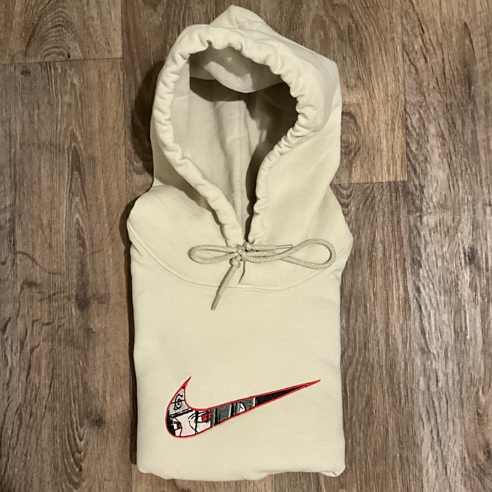 Itachi Swoosh Cream Hoodie Naruto